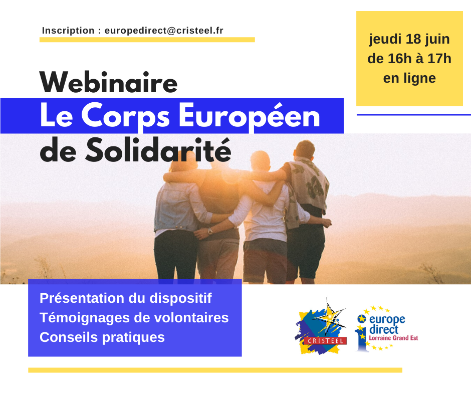 Wébinaire Corps Européen de Solidarité CRISTEEL ED 18 06 20
