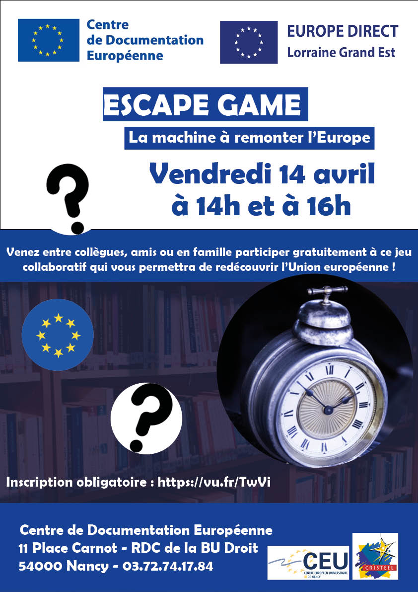 Escape game au CDE avril 2023