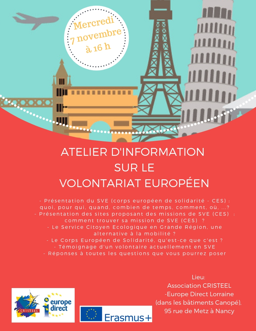 Copie de Copie de Atelier dinformation sur le service volontaire européen