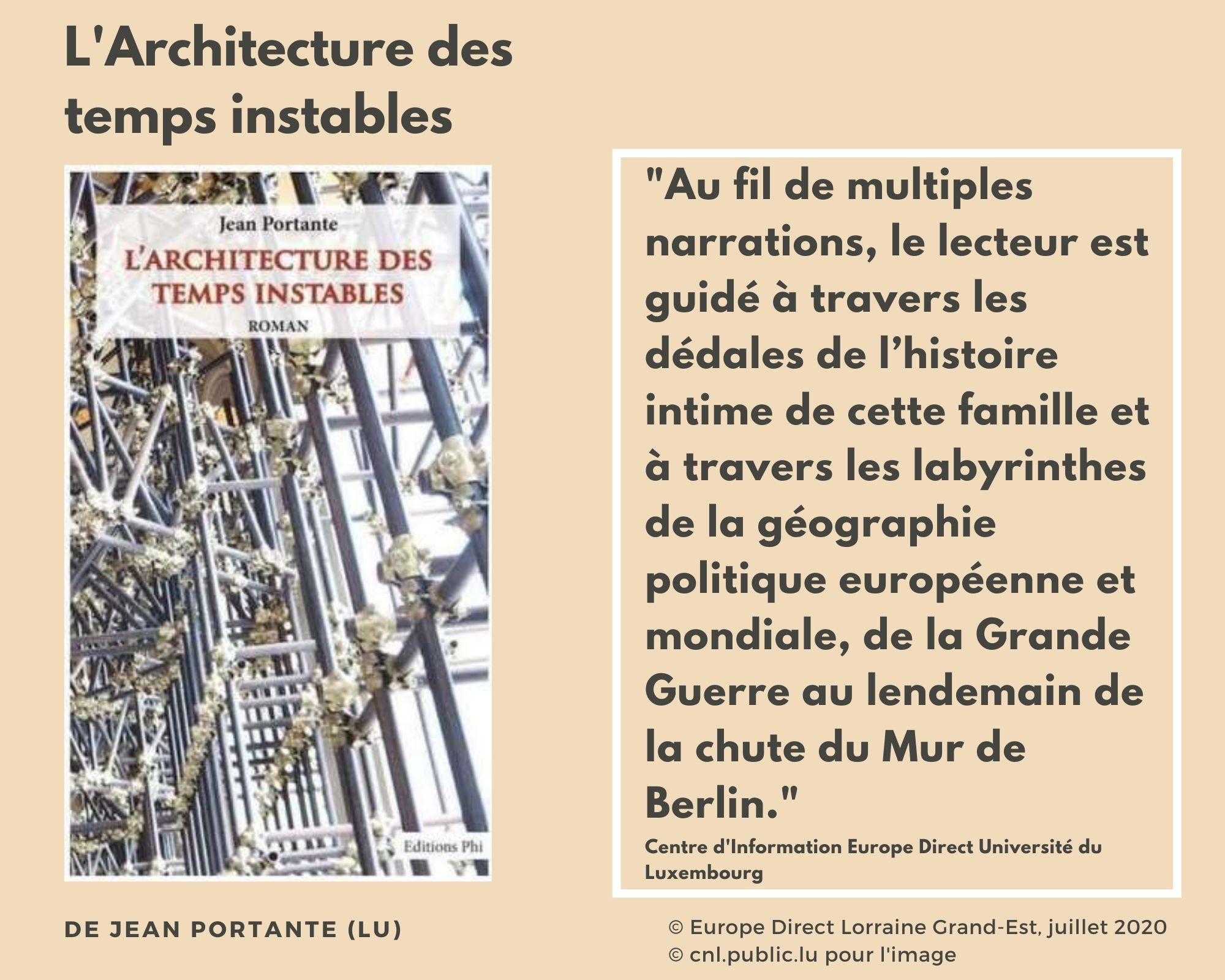 LIVRE EUROPEEN 5 LArchitecture des temps instables